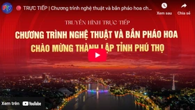 TRỰC TIẾP|Chương trình nghệ thuật và bắn pháo hoa chào mừng thành lập tỉnh Phú Thọ
